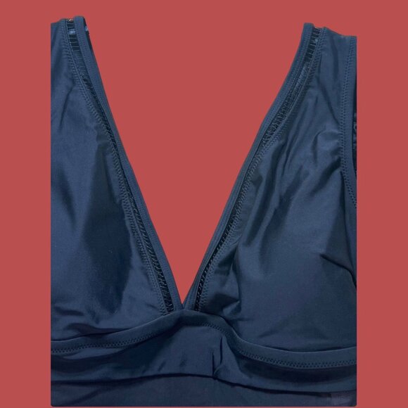 CUPSHE - Women's High Coverage One Piece Swimsuit - Black - OX - Picture 9 of 12